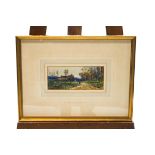 Sir Alfred East, figure in a landscape, watercolour, signed lower left, 9.