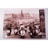 A collection of oversized photographs - mainly of Motorcycles to include Hells Angels & Mods with