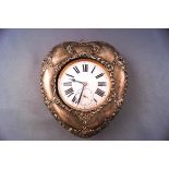 A silver plated giant pocket watch with enamel dial and subsidiary second dial,