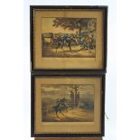 Hullmandel, after Edward Hull, Dick Turpin, hand coloured lithographs,