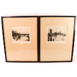 Edward Cherry (20th century) The Houses of Westminster, Etching,