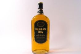 A bottle of Tullamore Dew Irish Whiskey,