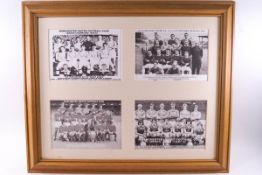 A framed display of Manchester United