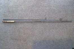 A Caudle & Rivaz 8' 9" two piece fly rod,