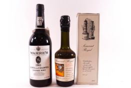 A bottle of Warre's1982 Vintage Port, and a bottle of Somerset Royal Cider Brandy,