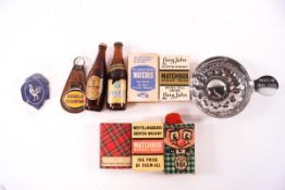 A quantity of whisky and beer miniatures and other drink related items