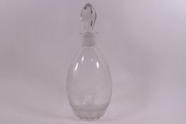 A Rowland Ward 'Big Game' glass decanter and stopper,