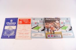 Four football programmes from the 1960's with other later programmes and ephemera