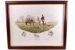 Nigel Hemming, Fox hunting, colour prints, signed and dated in pencil '85 & '86, a pair,