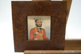 English School, mid 19th century, Portrait of an Indian officer, South Mahratta,