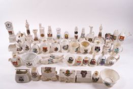 A quantity of Goss and other crested china including lighthouses and fish