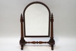 A Victorian mahogany dressing table swing mirror,