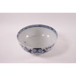 A mid-18th century English porcelain bowl, possibly Bow,