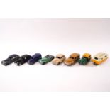 A collection of eight 1950s Dinky die-cast vehicles,