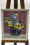 Hans Schwarz (Austrian), 1922-2003, Still Life with spring flowers, Gouache, signed and dated 1958,
