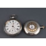 Two silver cased pocket watches