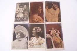 A collection of Victorian and Edwardian postcards including humorous
