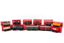 Eleven various Hornby-Dublo wagons and vans,