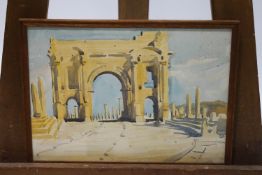Mary Howard (Maidhi) McClintock (British), born 1888, Timgad, Arch of Trojan Algeria, watercolour,