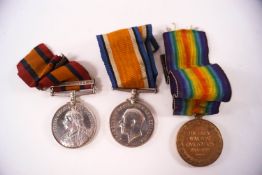 Two WWI medals, Victory and George V together with a South Africa medal,