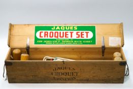 A Jacques of London single croquet set in original box