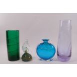 A Medina glass blue vase,