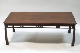A Chinese style hardwood coffee table,