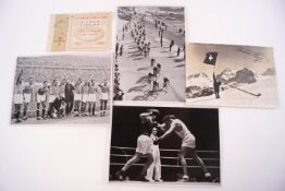 A quantity of 1936 Olympic Games ephemera, including The Football Bronze Medal Ticket,