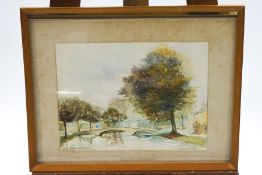 Oliver Kent-Smith, Bourton on the Water, watercolour, signed lower right, 27cm x 35.
