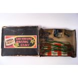 A Detoy Greyhound Racing game, comprising five lead greyhound figures, track barriers, stakes card,