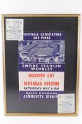 A framed display of the 1961 F A Cup Final,
