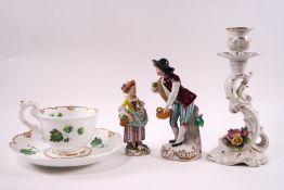 A Davenport porcelain cup and saucer, circa 1830,