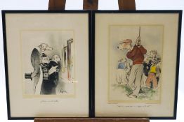 Edmund Blampied, set of four, colour prints after the original drawings