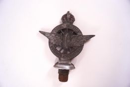 A Civil Service steel and enamel car badge, 11.