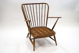 A 1960s Ercol double bend bow armchair