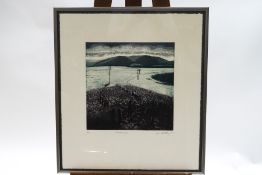 Jean Whitley, Porlock Weir, etching aquatint, limited edition 1/6, signed and dated 1988 in pencil,