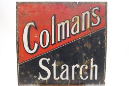 An original enamel advertising sign - Colman's Starch,