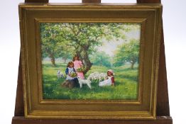 G Williams (20th century), Springtime, oil on board, signed lower right, 24.
