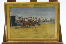 Isac J Cullum, The Gold Cup Ascot, 1919, watercolour, monogrammed and dated lower right, 25.