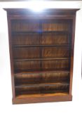 A 19th century mahogany open bookcase, with five adjustable shelves,