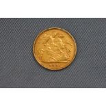 A Victorian half Sovereign,