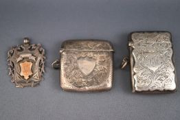 An Edwardian silver vesta case,