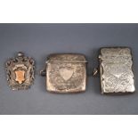An Edwardian silver vesta case,