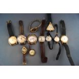 A collection of eleven dress watches of variable designs. Not in working order. Gross weight: 264.
