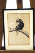 S R Brightwell, 'What a World', etching, signed lower right and titled,