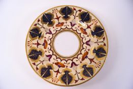 A Barr Flight & Barr Worcester porcelain plate, hand decorated with blue,