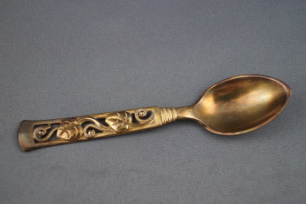 A set of twelve Danish silver-gilt coffee spoons, - Image 2 of 3