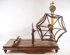 A large 19th century yarn winder by Goodbrand & Co, on mahogany base,