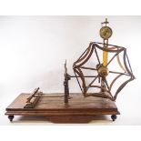 A large 19th century yarn winder by Goodbrand & Co, on mahogany base,