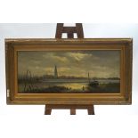 T Walter Wilson (1851-1912), On the Maas, Holland, oil on canvas, signed and dated 1875,